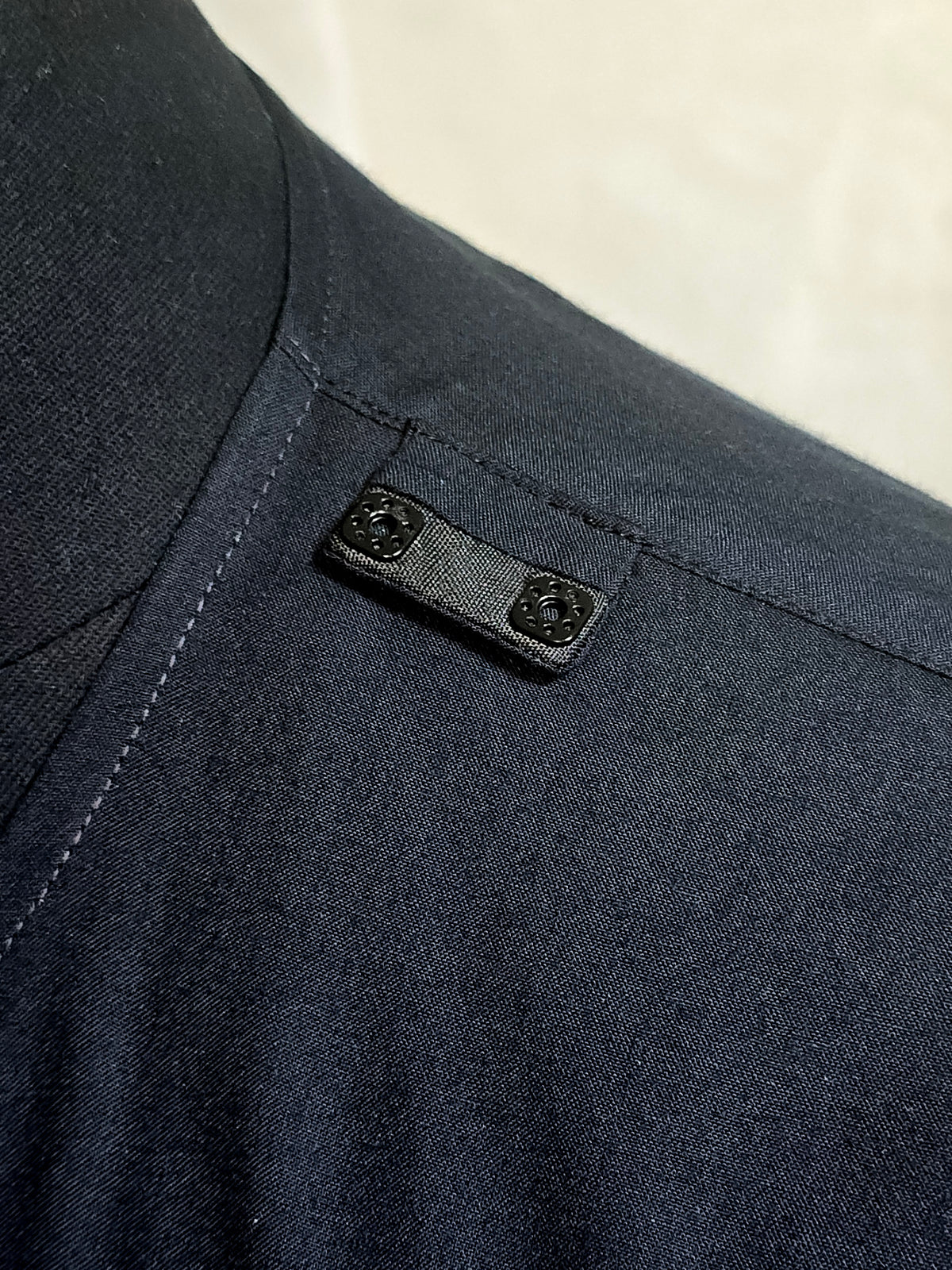 Embroidered Prayer & Guest Isdal — Charcoal Black & Midnight Blue