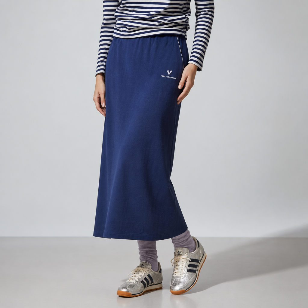 The Everyday Jersey Maxi Skirt – Navy Blue