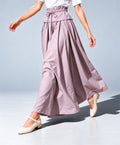 Lined Peplum Flow Maxi Skirt